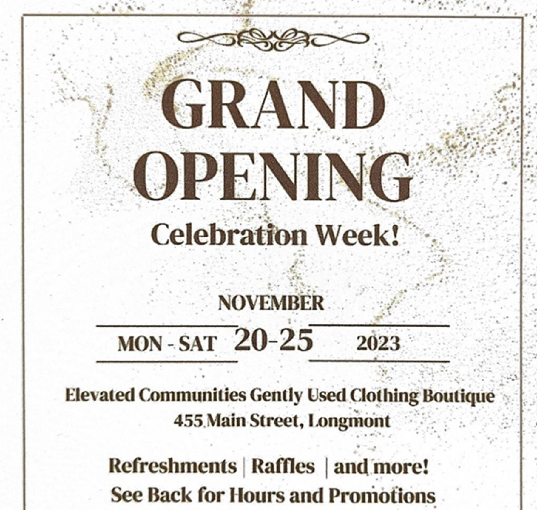Elevated Communities Gently Used Clothing Boutique Grand Opening