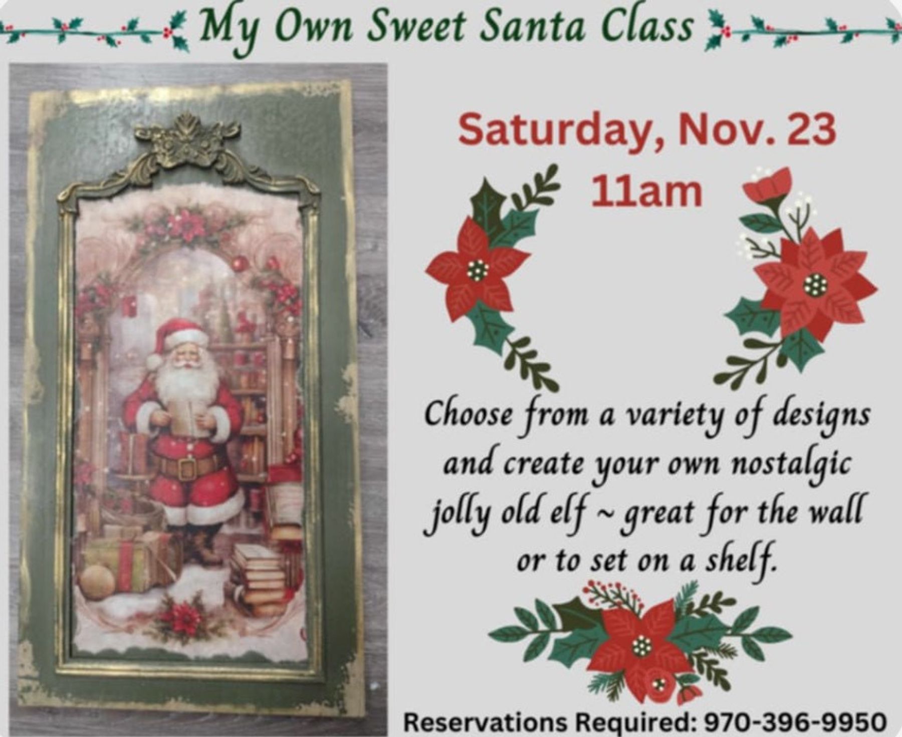 My Own Sweet Santa Class