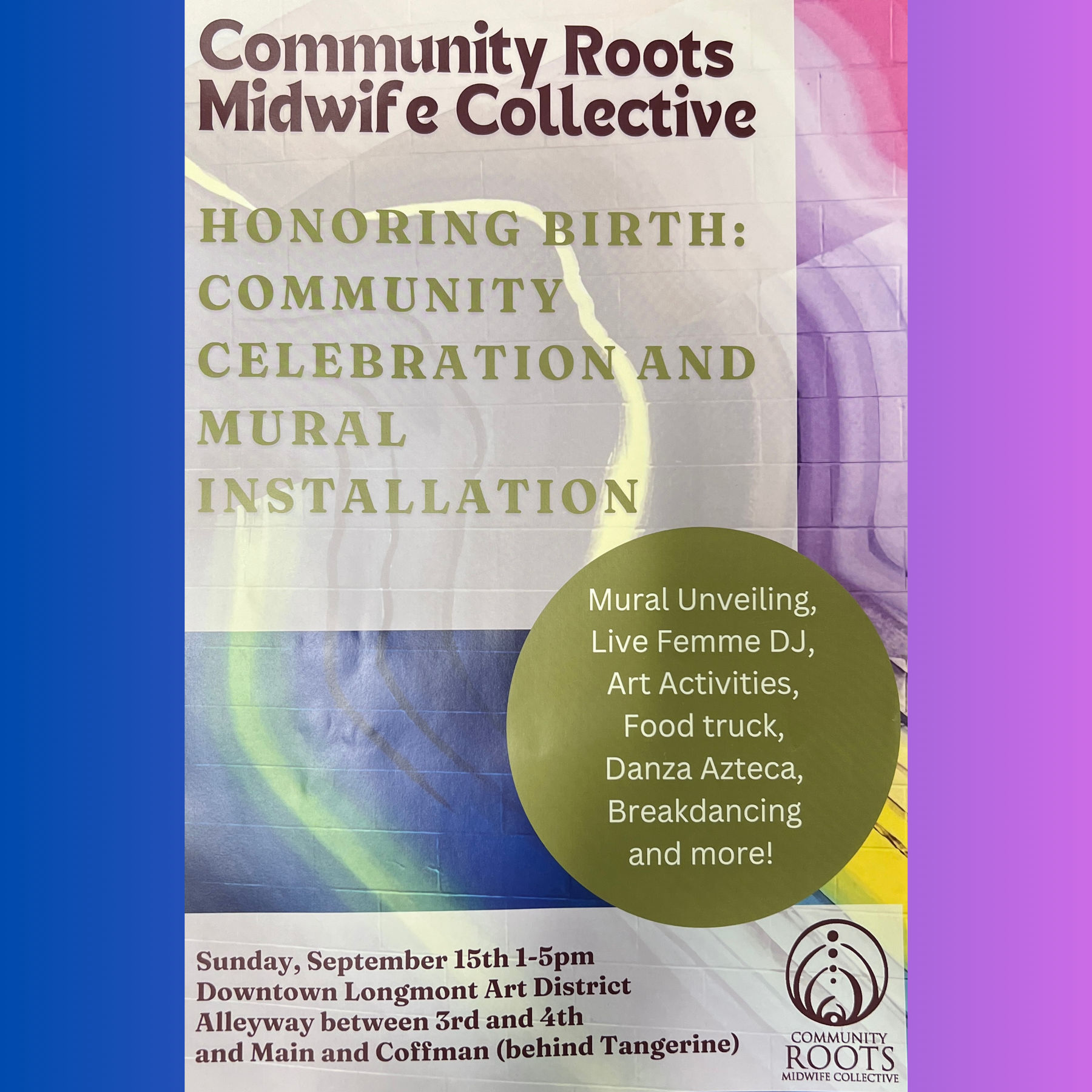 ARTS WEEK - Honoring Birth: Community Celebration and Mural Installation