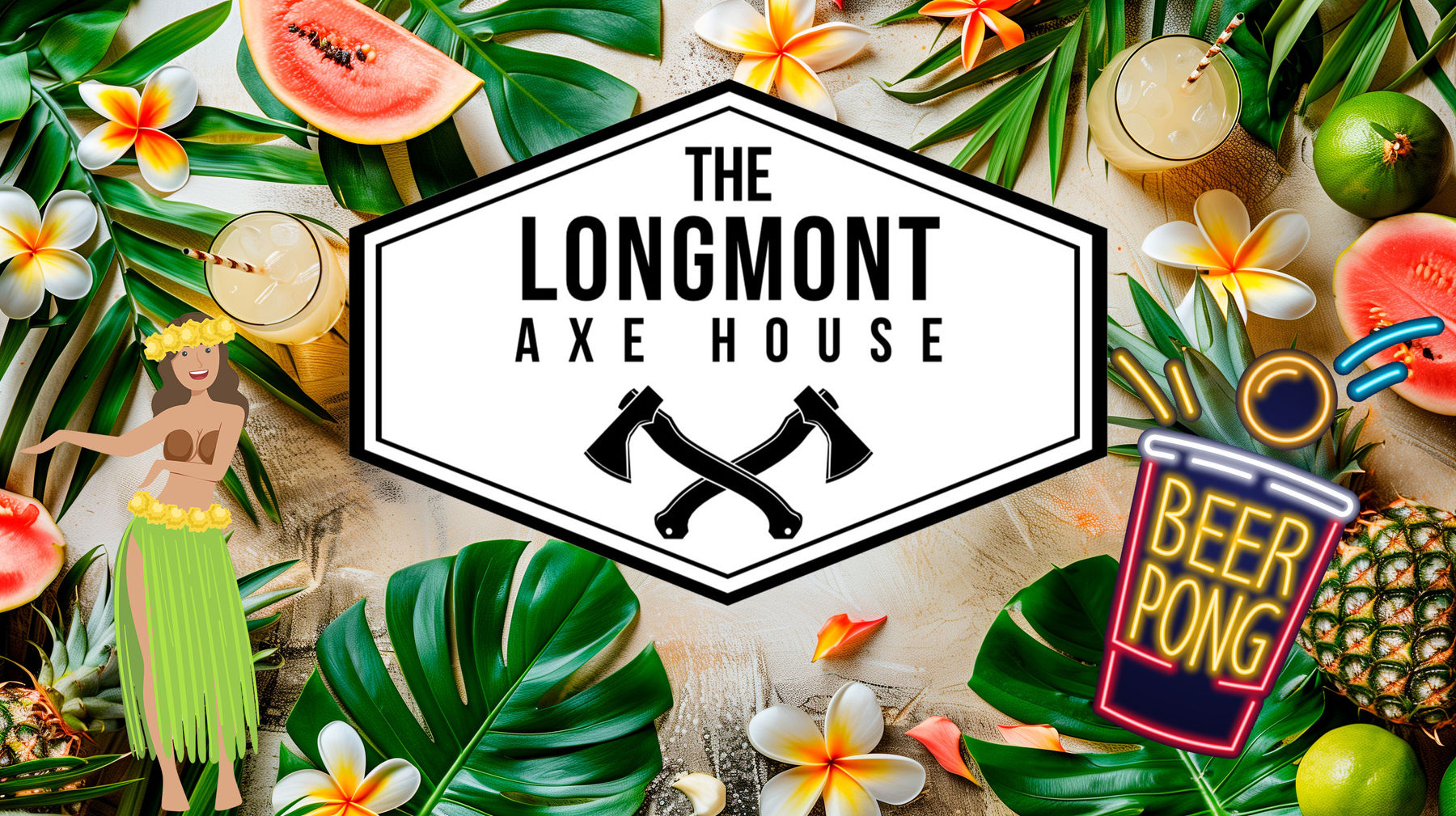 Beach Party - Luau Beach Party at The Longmont Axe House