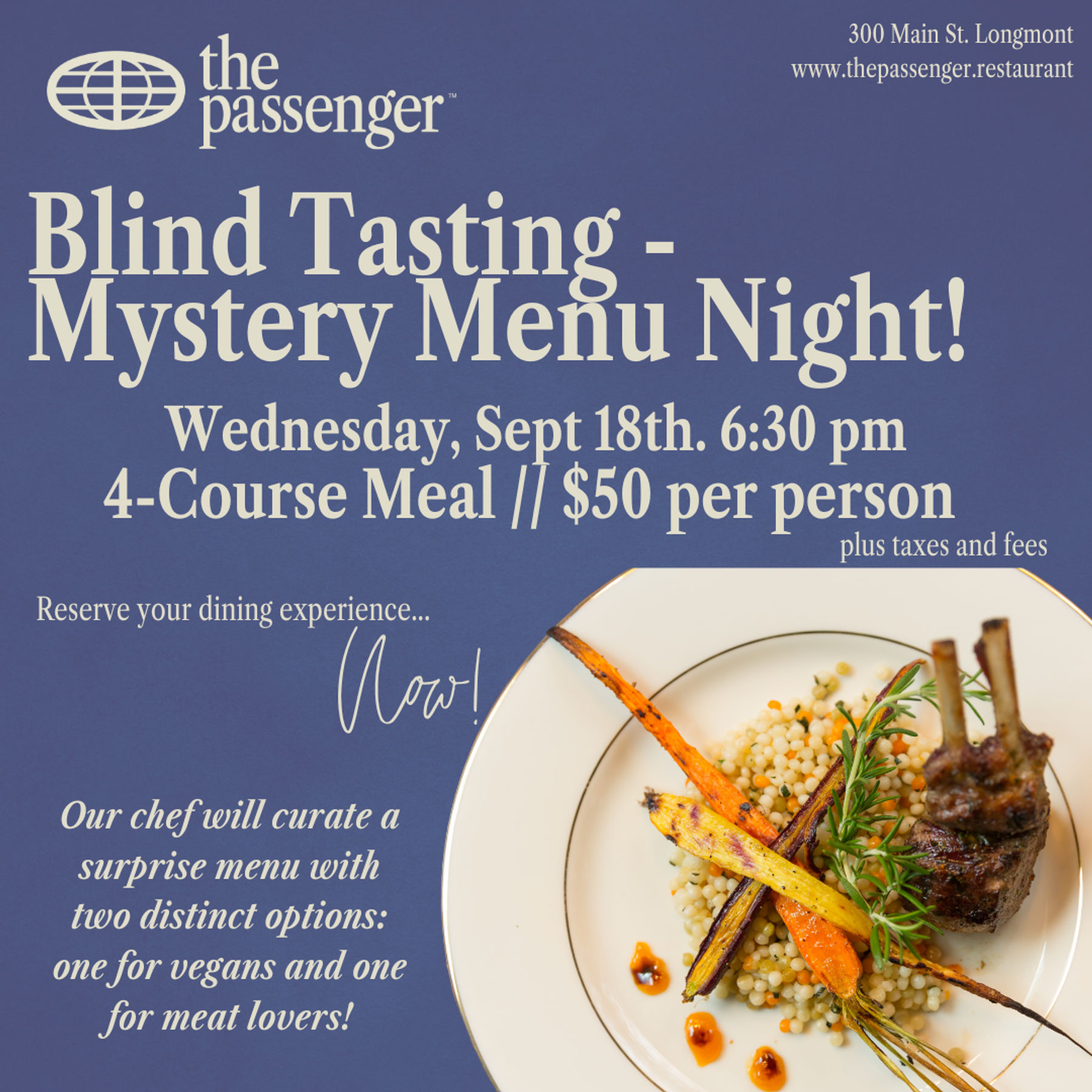 ARTS WEEK - Blind Tasting - Mystery Menu Night!