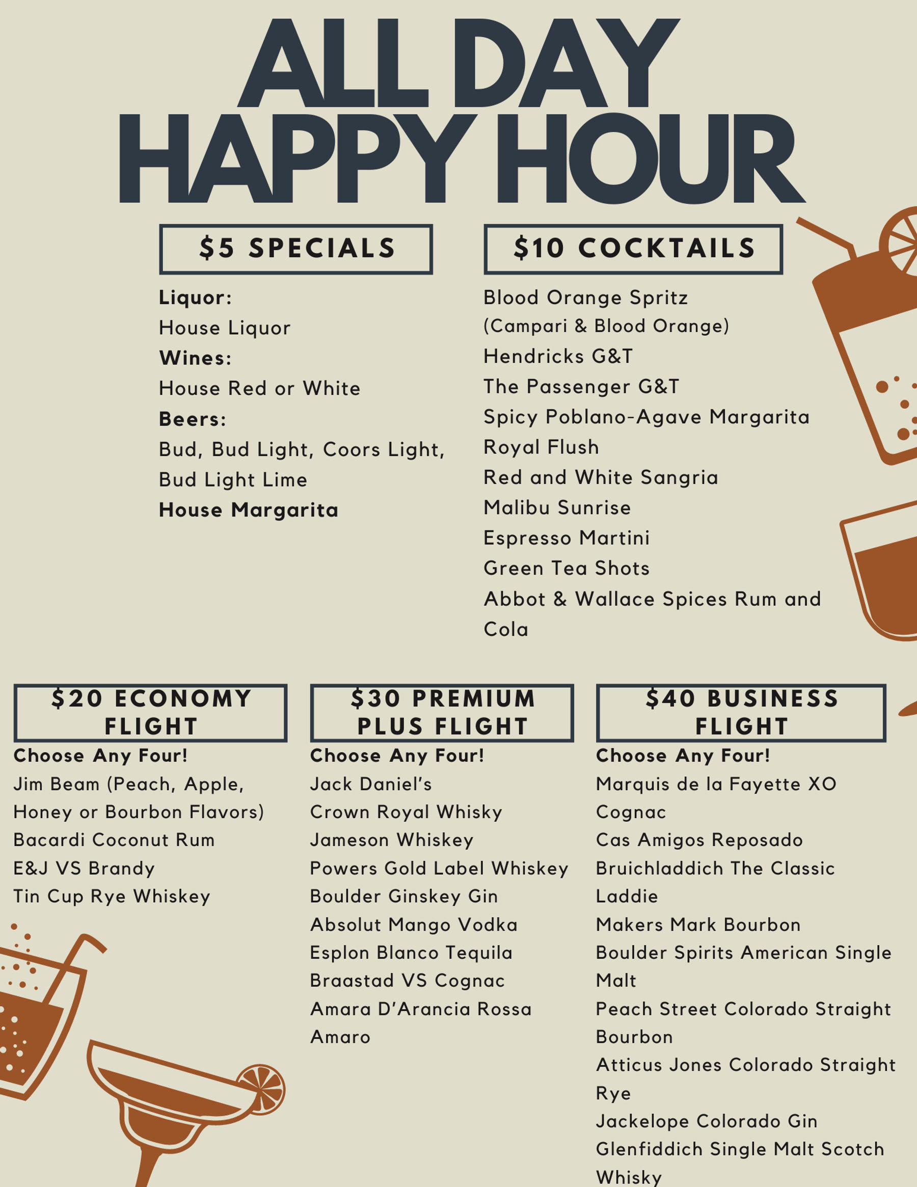 All Day Happy Hour @ The Passenger