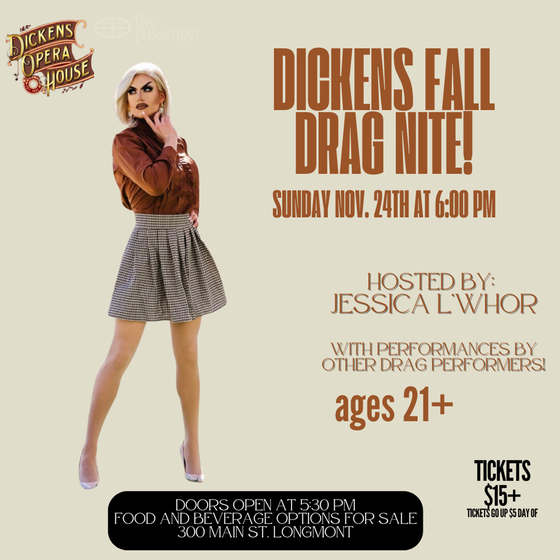 Dickens Fall Drag Show! Downtown Longmont, CO