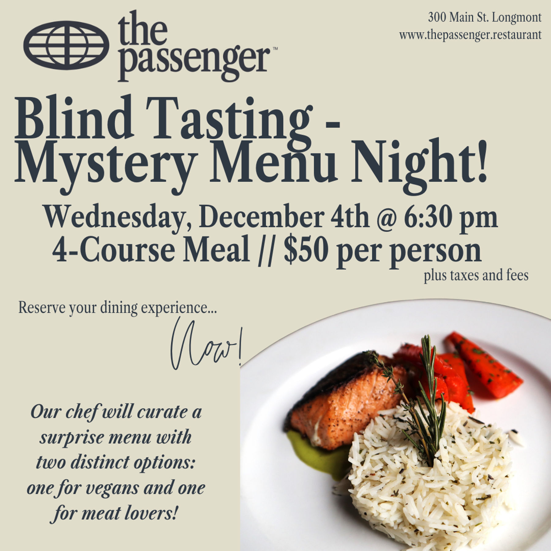 Mystery Menu Blind Tasting Night!