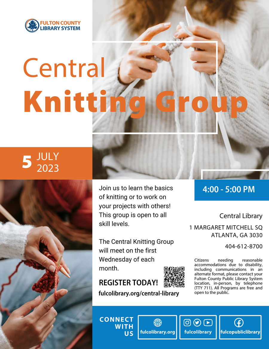 Central Library Knitting Group Downtown Atlanta, GA