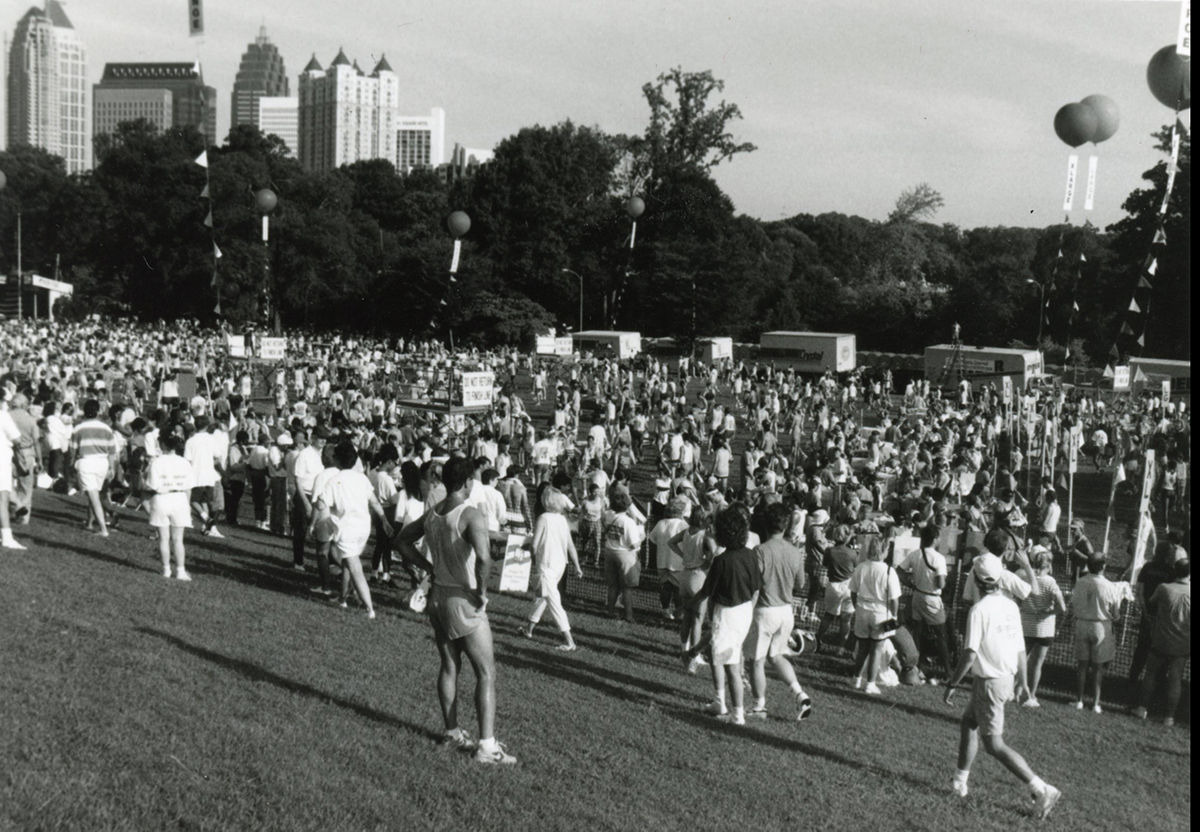 Finishers in Piedmont Park in 1992
