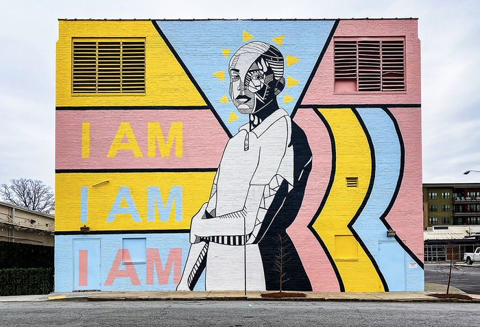 “I AM” | Adult Swim Atlanta Mural Project in collaboration with Living Walls | Located at the Plaza Theatre | Completed in November 2020