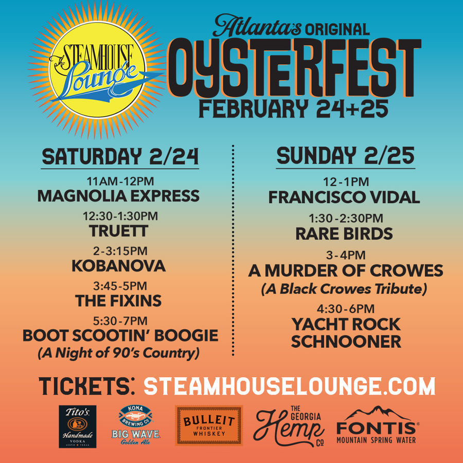 Steamhouse Lounge Presents the 36th Annual Oysterfest Midtown Atlanta