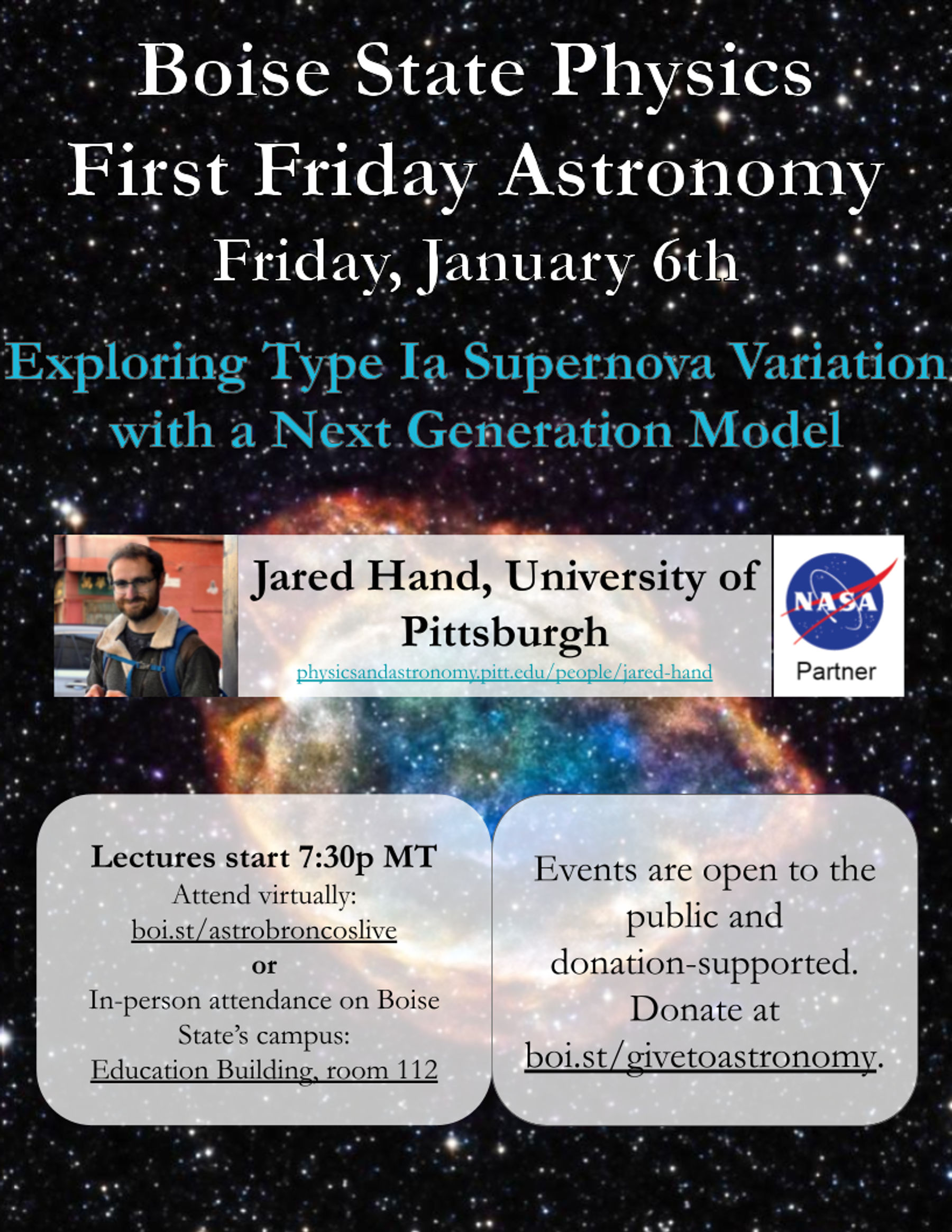 Boise State Physics First Friday Astronomy Event | Downtown Boise, ID