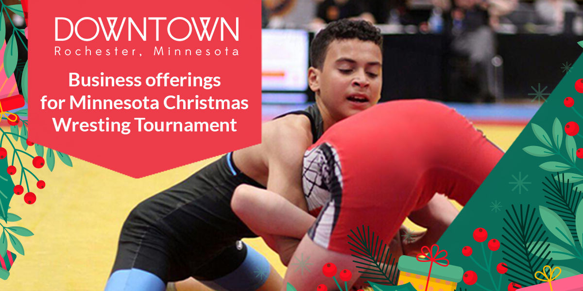 A complete list of downtown businesses' promotions for the Minnesota Youth Wrestling Tournament