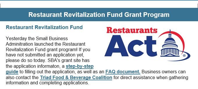 Restaurant Revitalization Fund Grant Program