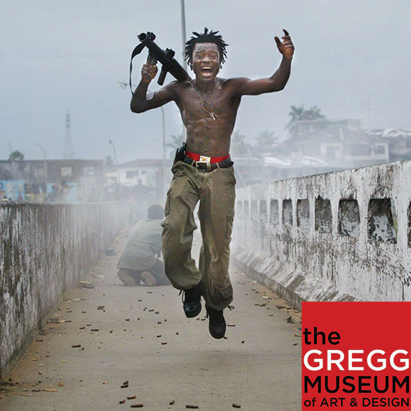 Photographs by Chris Hondros are on display at the Gregg Museum.