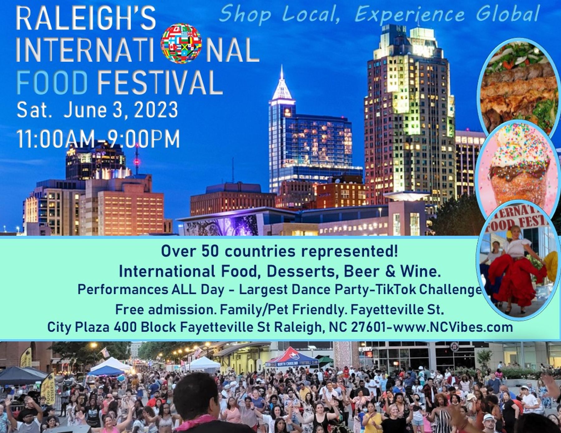 Raleigh's International Food Festival Free Admission Downtown