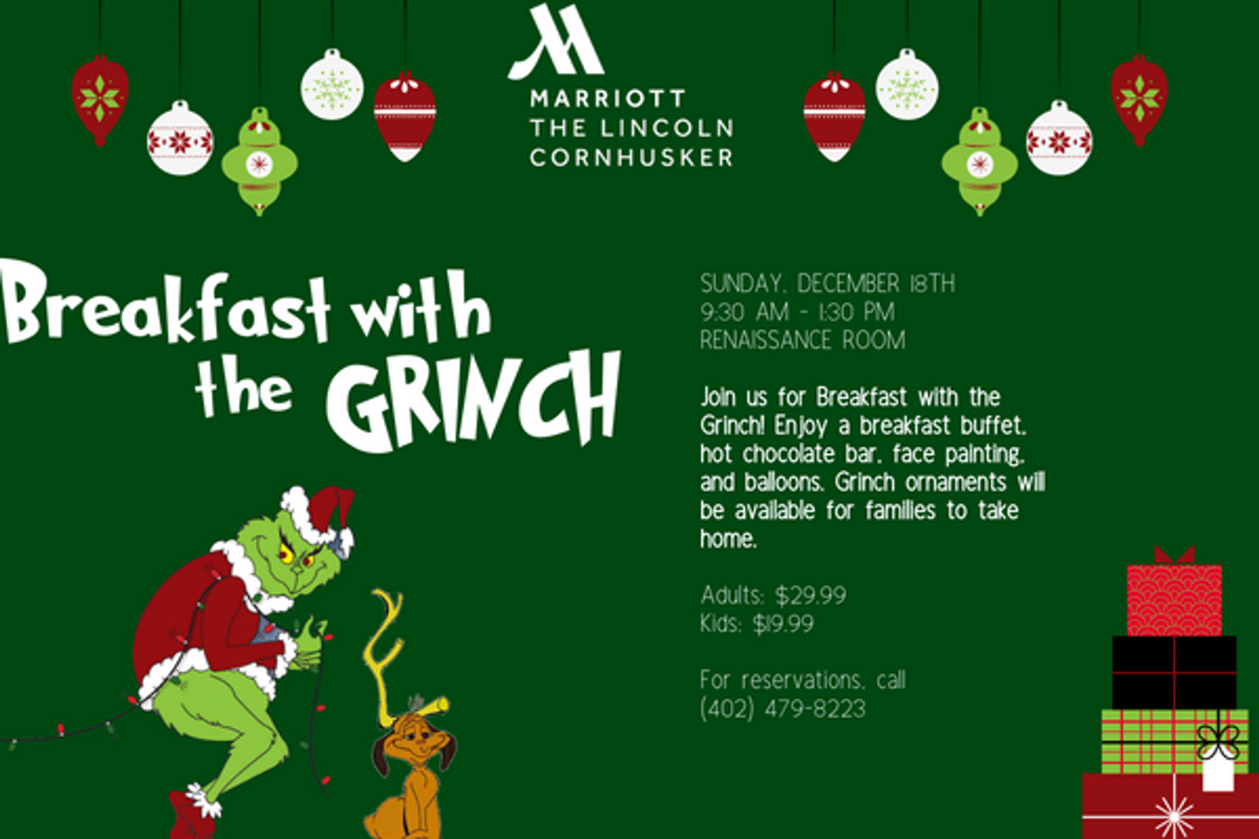 Breakfast with the Grinch Downtown Lincoln