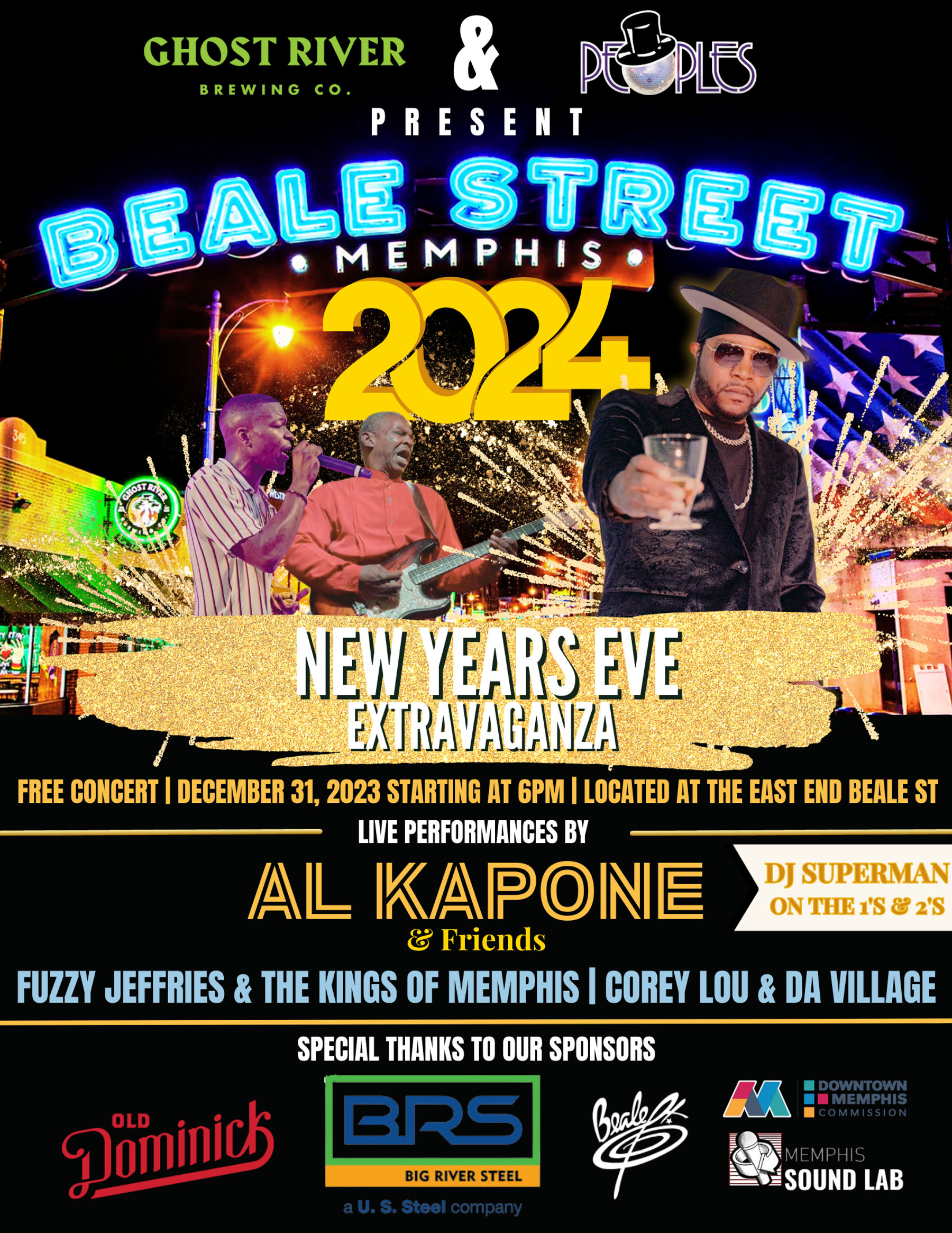 New Year's Eve on Beale Beale Street Memphis