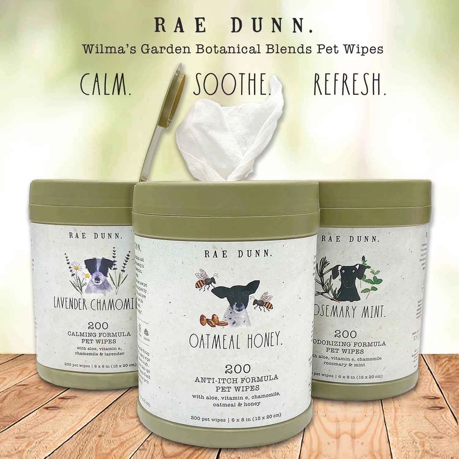 Rae Dunn Garden Botanical Blends Pet Wipes (200 count) $19