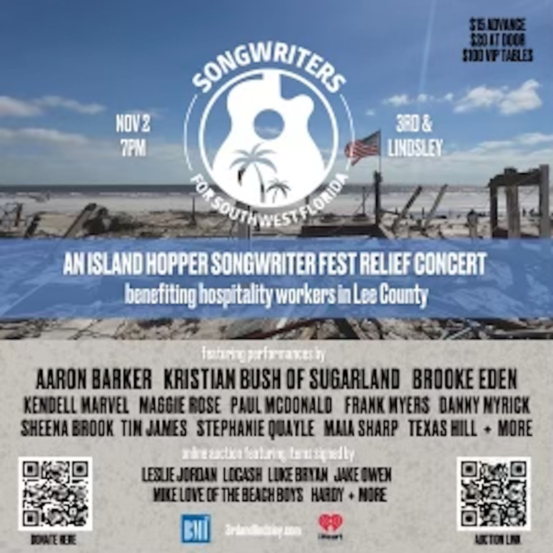 An Island Hopper Songwriter Fest Relief Concert benefitting hospitality