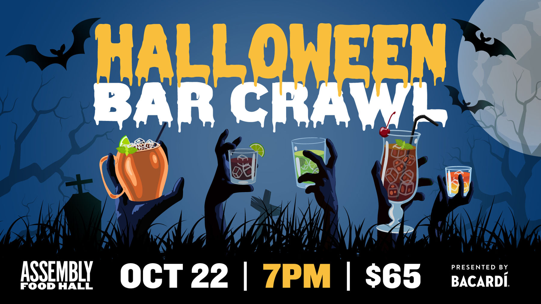 Halloween Bar Crawl at Assembly Food Hall Downtown Nashville