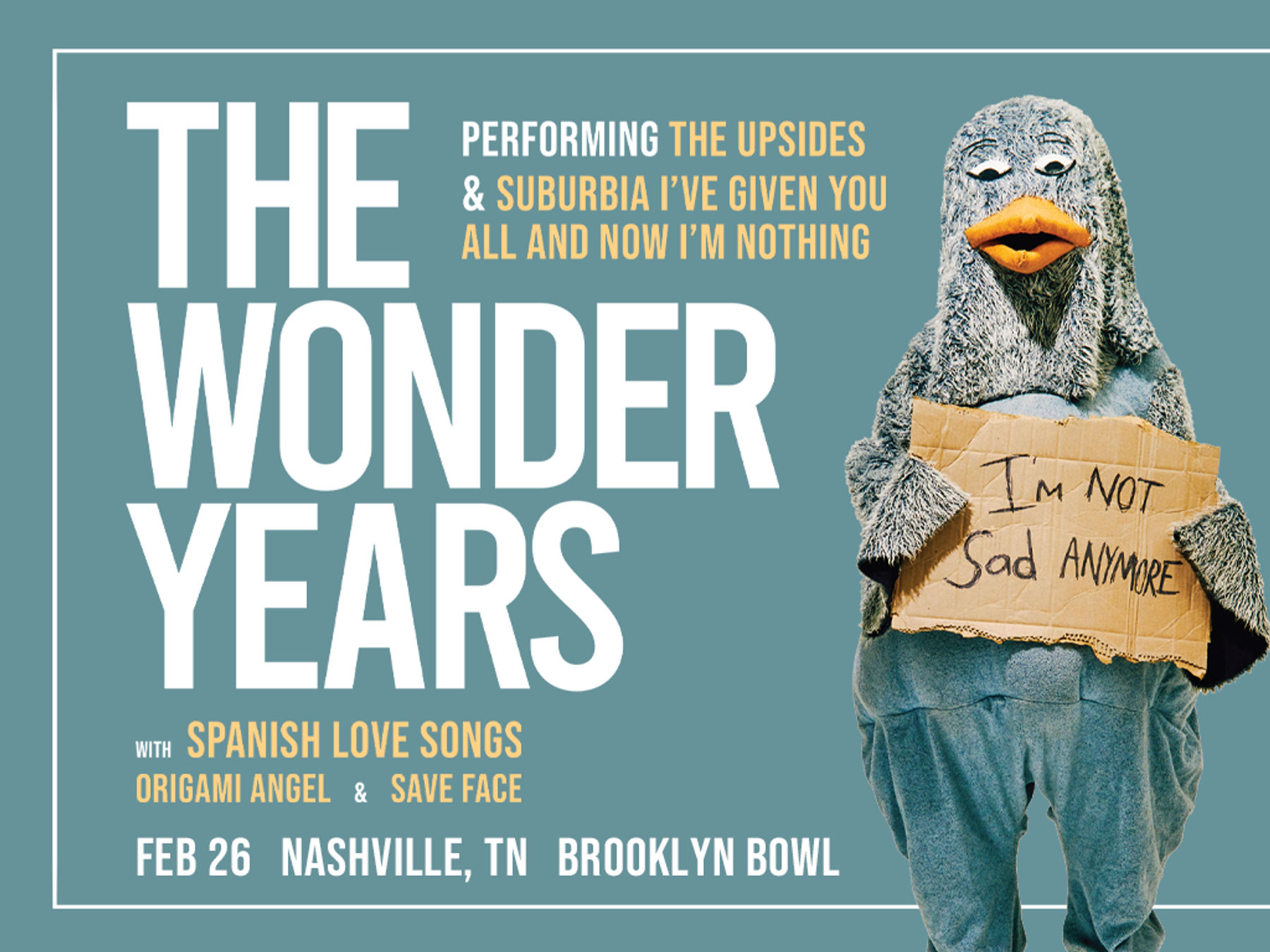 The Wonder Years The Upsides & Suburbia Anniversary Tour Downtown