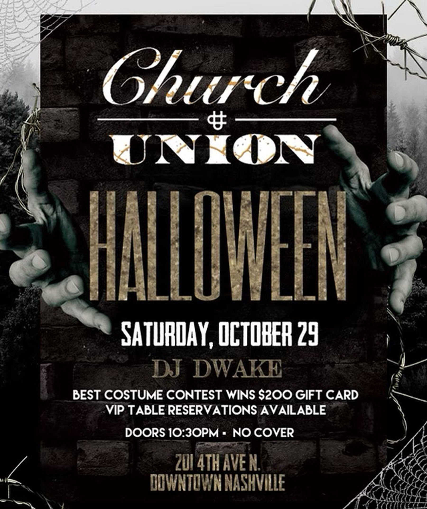 Church and Union Halloween Downtown Nashville