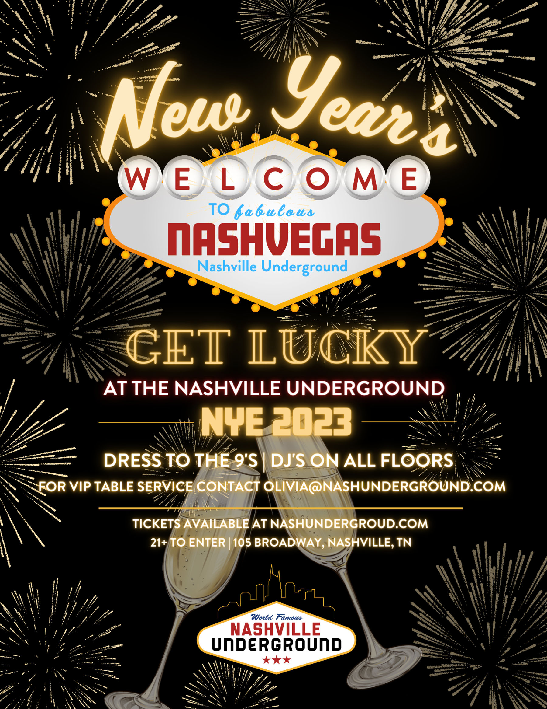 New Year's Eve Nashvegas Bash Downtown Nashville
