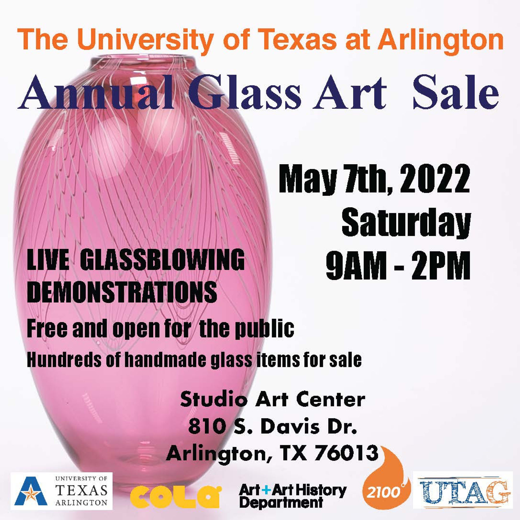 Spring 2022 UTA Annual Glass Sale Downtown Arlington, TX