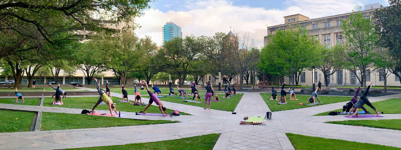 Take a Free Yoga Class in Burnett Park