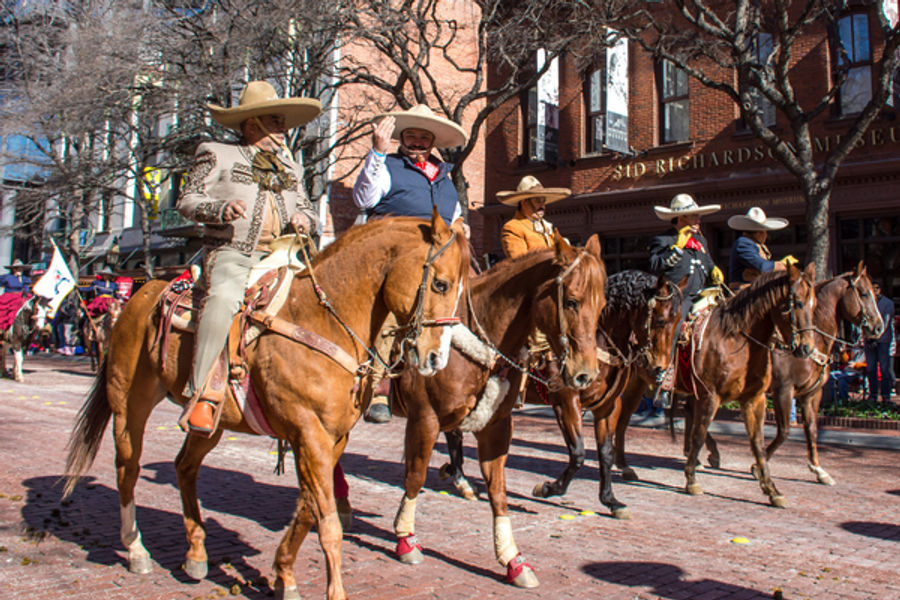 Fort Worth Stock Show "All Western" Parade Downtown Fort Worth