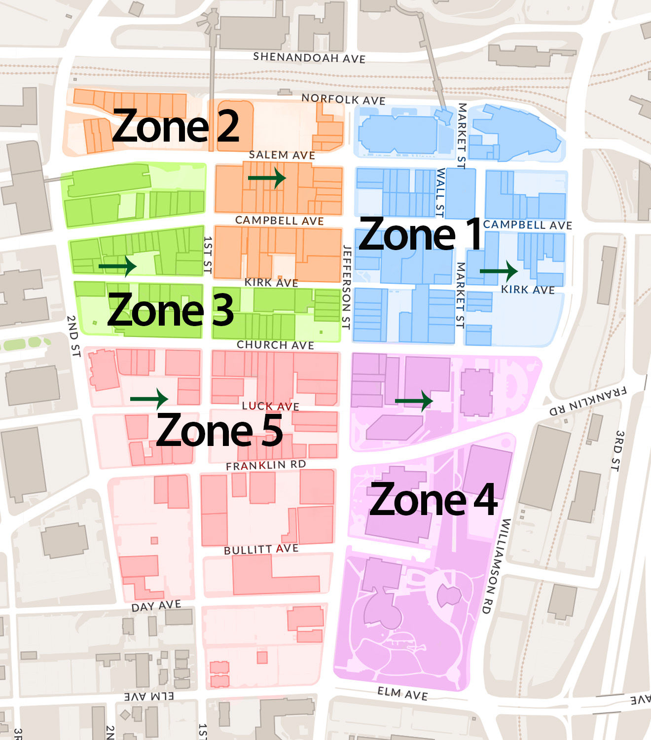 Map of Compactor Zones