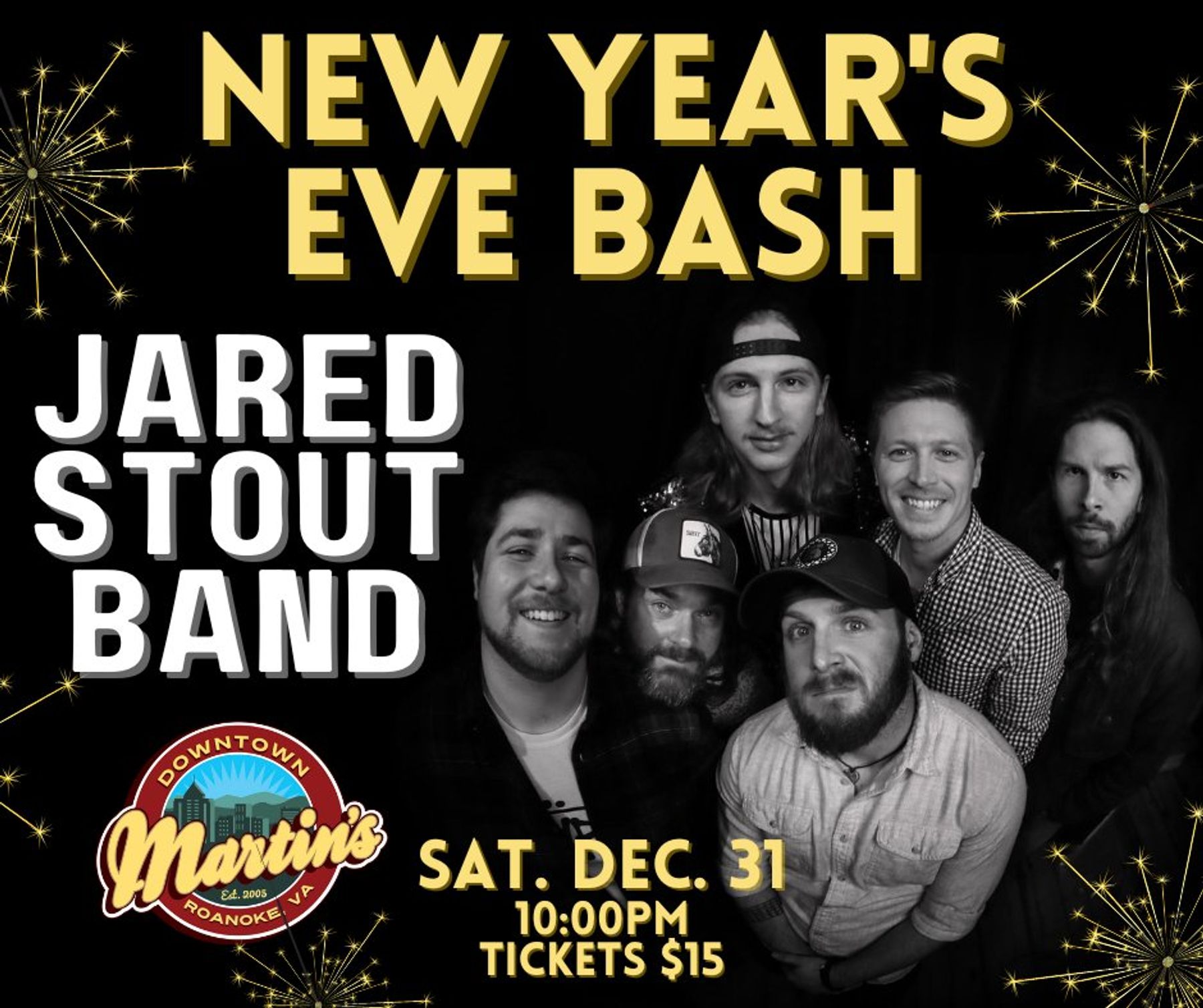 NYE Bash with Jared Stout Band | Downtown Roanoke